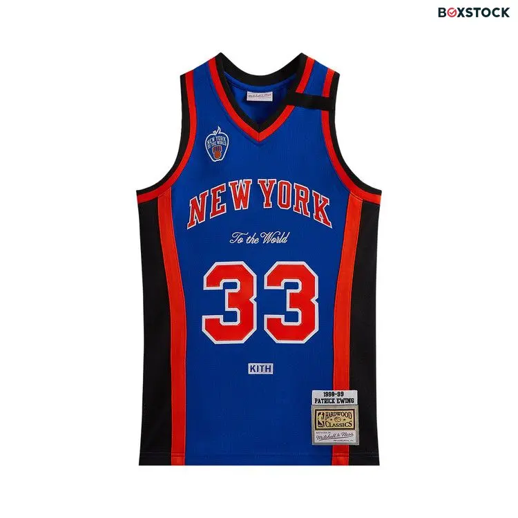 Kith And Mitchell & Ness For The New York Knicks Patrick Ewing Jersey 'Knicks Blue/Knicks Orange' Multi-Color Fall/Winter 2023