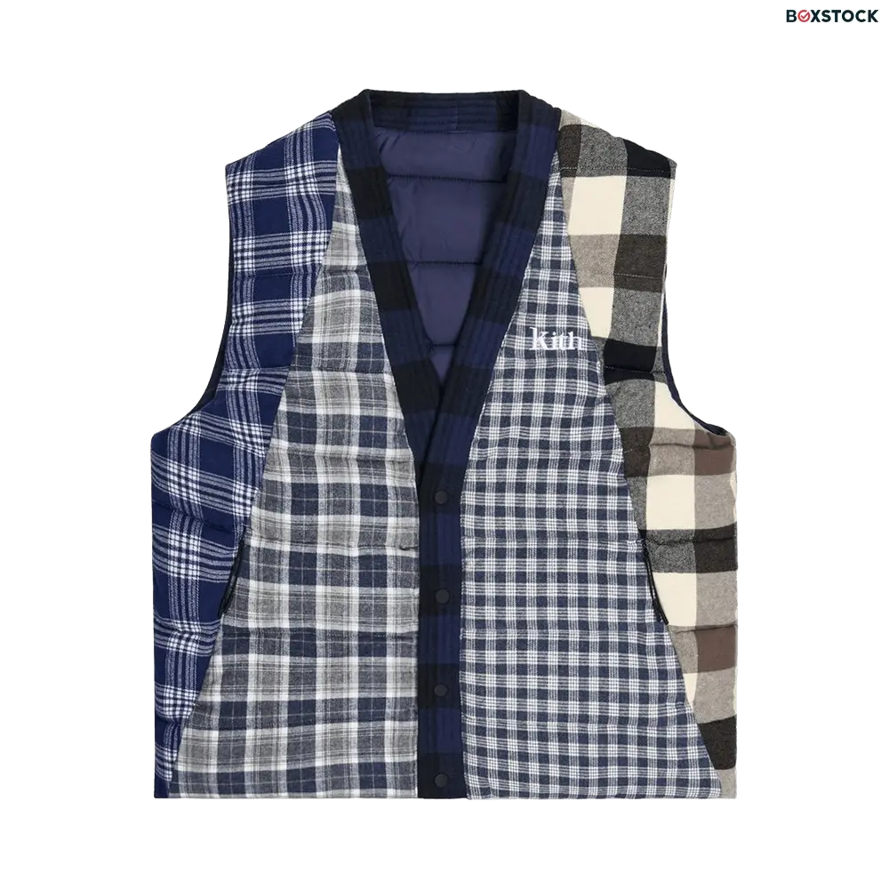 Kith Charlton Reversible Quilted Vest 'Blue/Multi' Fall/Winter 2020