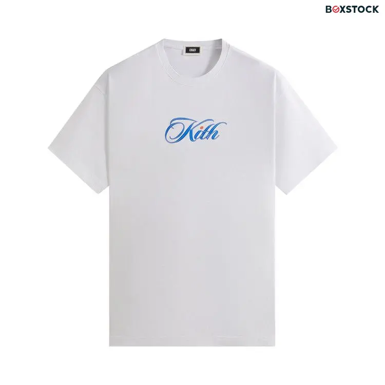 Kith Cursive Logo Tee 'White' Fall/Winter 2023