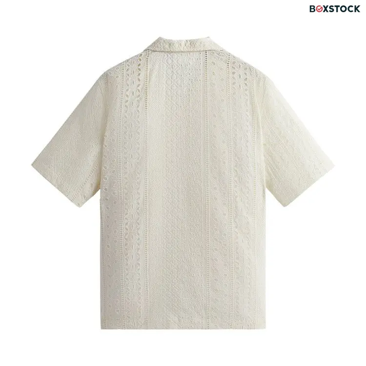 Kith Eyelet Thompson Camp Collar Shirt 'Sandrift' Cream Spring/Summer 2023
