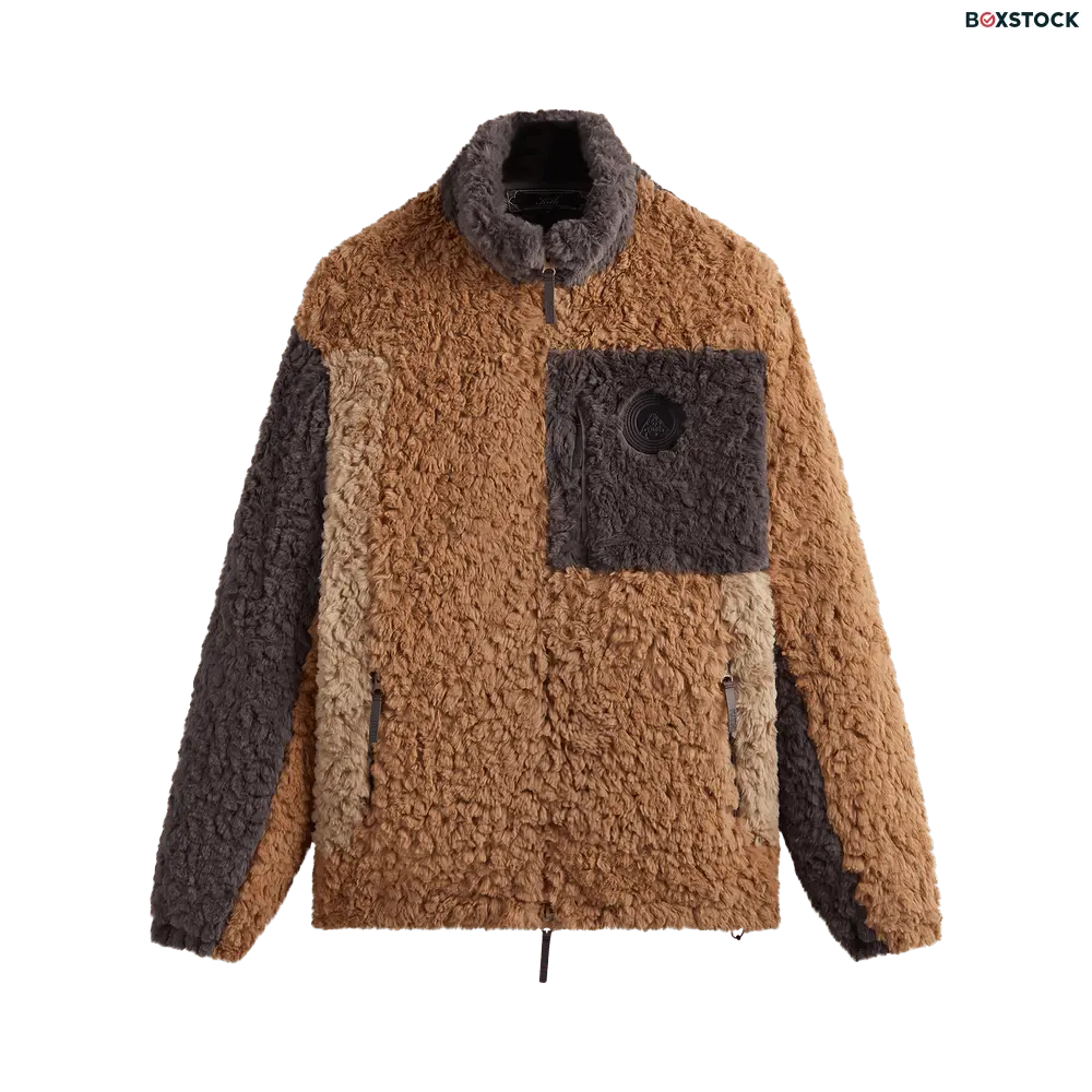 kith Kith Pinehurst Shaggy Sherpa Full Zip 'Strand' Multi-Color Fall/Winter 2023