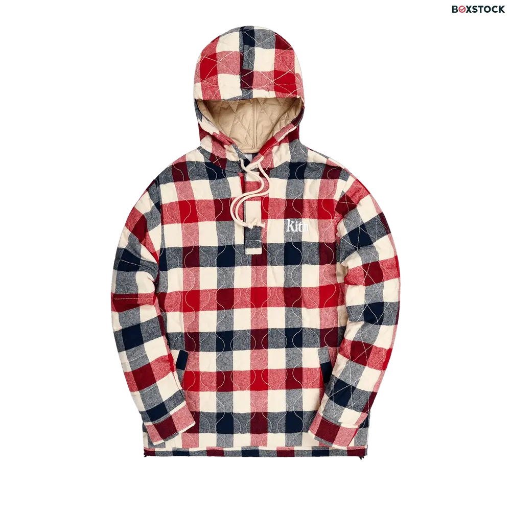kith Kith Watts Flannel Quilted Hoodie 'Ivory/Multi' Multi-Color Fall/Winter 2020