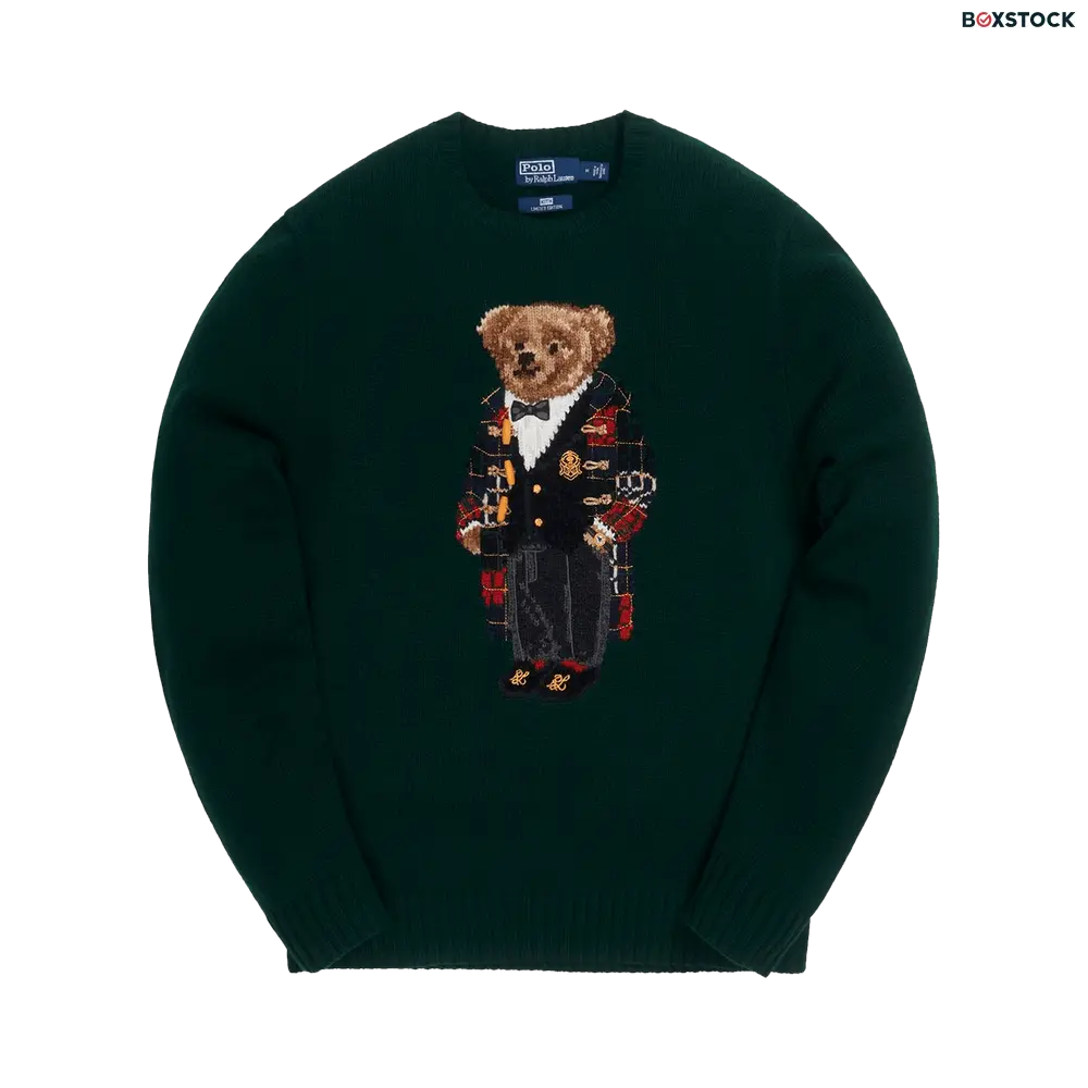 kith Kith x Polo Ralph Lauren Holiday Toggle Coat Bear Crewneck 'Green' Fall/Winter 2020