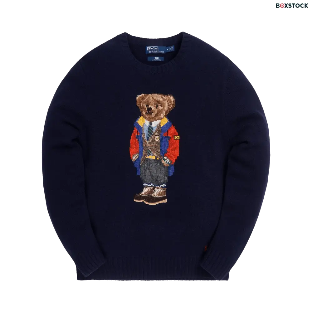 kith Kith x Polo Ralph Lauren Outdoor Bear Crewneck 'Navy' Blue Fall/Winter 2020