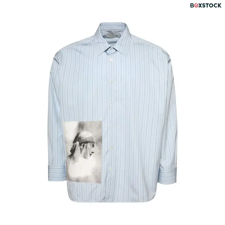 Lanvin Chemise Ample Imprimé Archives 'Blue' Fall/Winter 2024