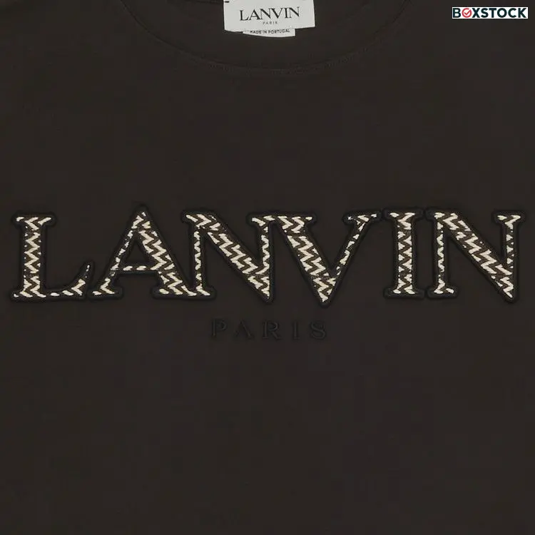Lanvin Curb Emb T-Shirt 'Ebony' Black Spring/Summer 2023