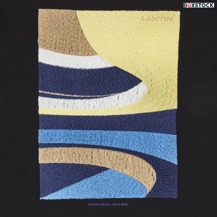 Lanvin Embroidered Oversized T-Shirt 'Black' Pre-Spring 2024