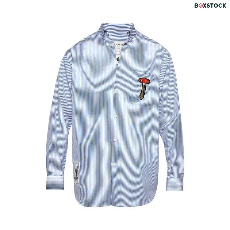 Lanvin Regular Fit-Shirt With CNY Print 'Blue/White' Spring/Summer 2023