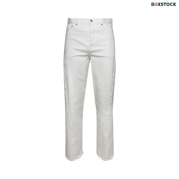 Lanvin Twisted Denim Baggy Pants 'Optic White' Fall/Winter 2023