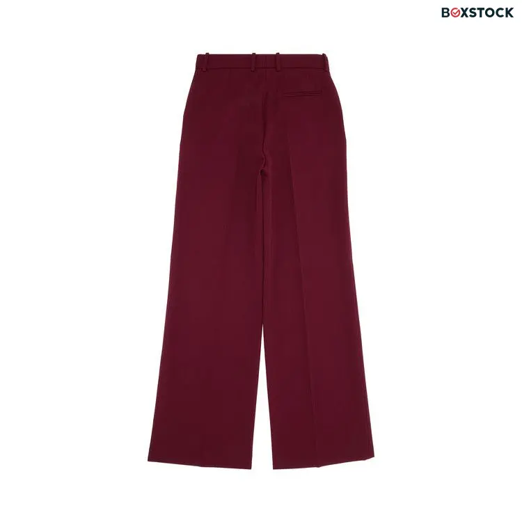 Lanvin Wide Leg Tailored Pant 'Burgundy' Red Spring/Summer 2023
