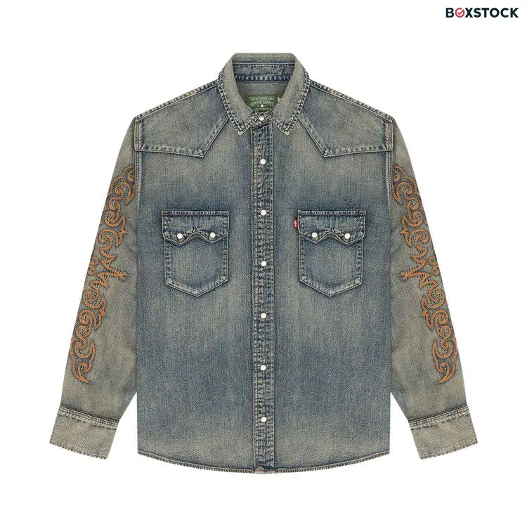 Levi's x Denim Tears Western Stitch Denim Shirt 'Worn Indigo' Blue Fall/Winter 2023