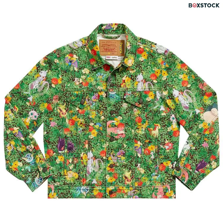 Levi's x Pokémon Vintage Fit Trucker Jacket 'Garden Multicolor' Green Spring/Summer 2021