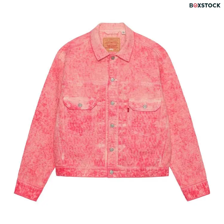 Levi's x Stussy Dyed Jacquard Trucker Jacket 'Pink' Fall/Winter 2023