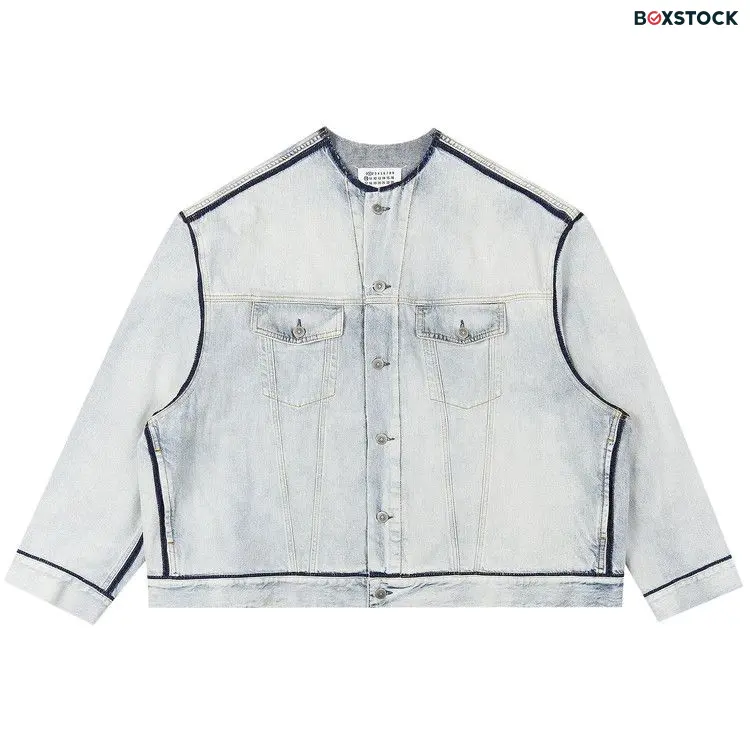 Maison Margiela Collarless Denim Jacket 'Blue' Spring/Summer 2024