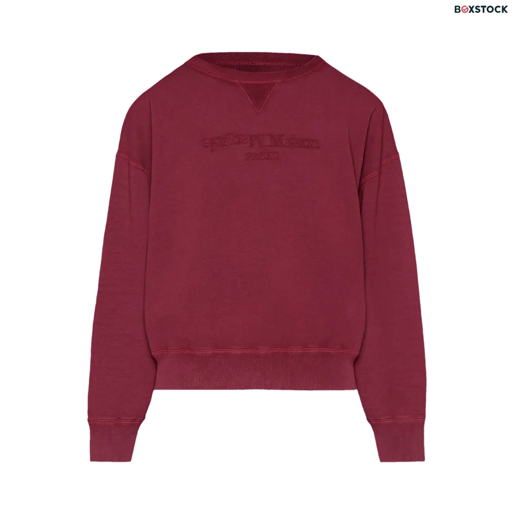 maison margiela Maison Margiela Crewneck Sweatshirt 'Bordeaux' Red Spring/Summer 2024