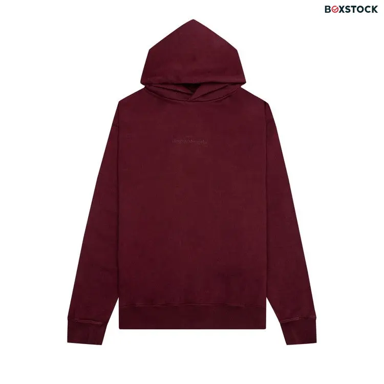 Maison Margiela Logo Embroidered Hoodie 'Burgundy' Red Spring/Summer 2023