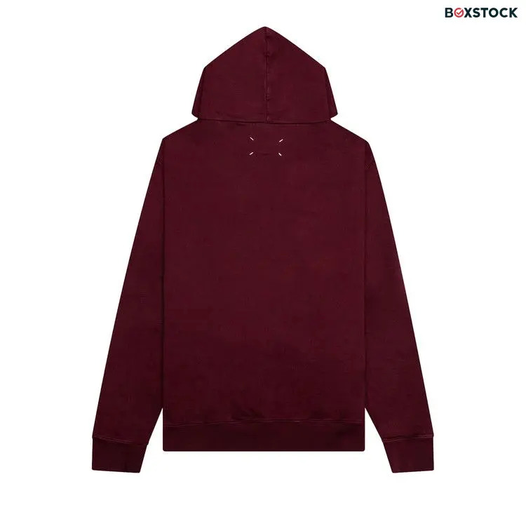 Maison Margiela Logo Embroidered Hoodie 'Burgundy' Red Spring/Summer 2023