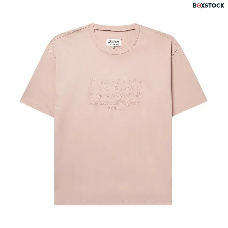 Maison Margiela Logo Embroidered T-Shirt 'Buff' Pink Fall/Winter 2024