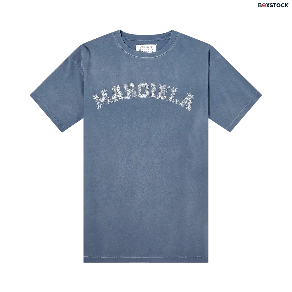 maison margiela Maison Margiela Overdye Treatment Logo T-Shirt 'Blue' Fall/Winter 2024
