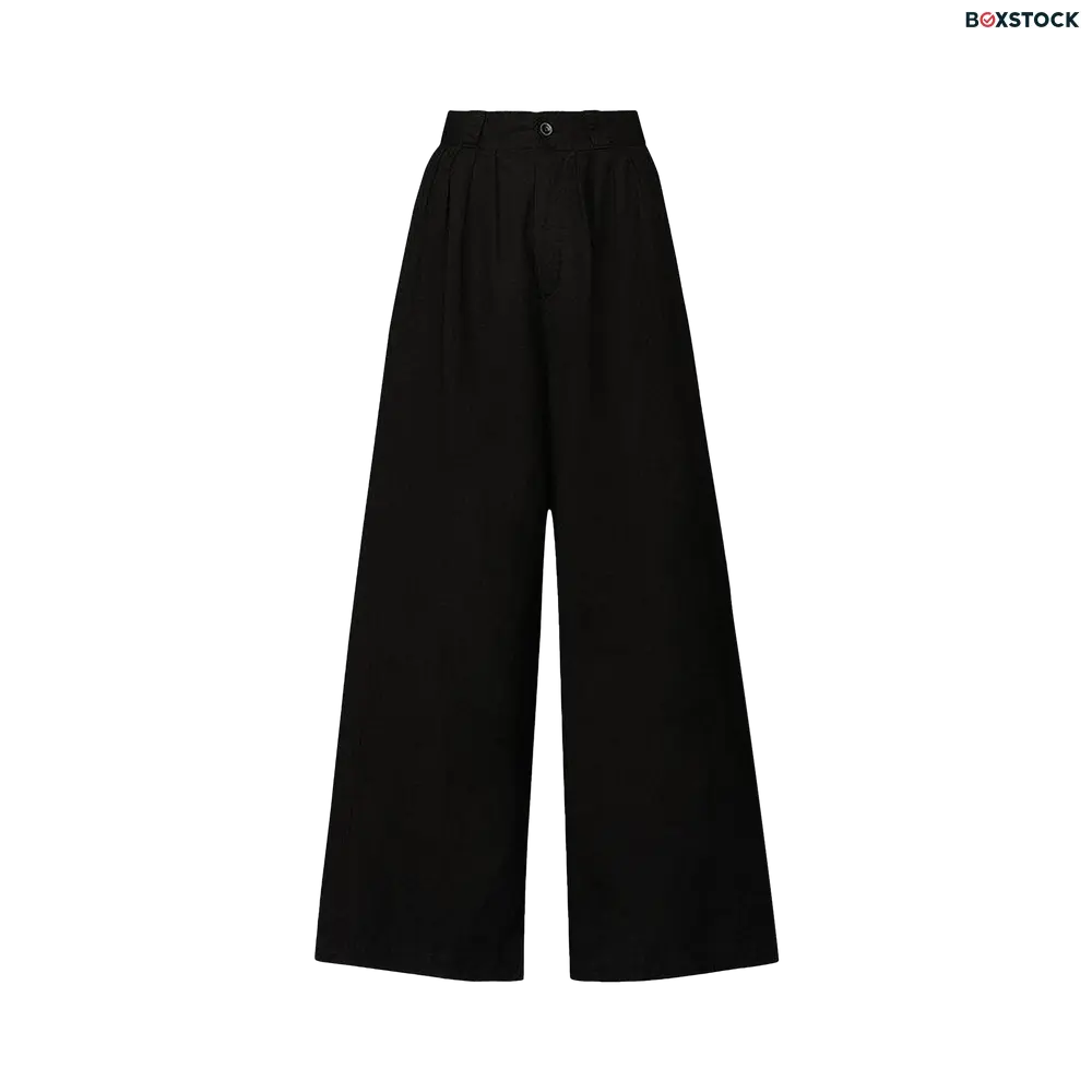 maison margiela Maison Margiela Pleated Loose Fit Cropped Pants 'Black' Spring/Summer 2024