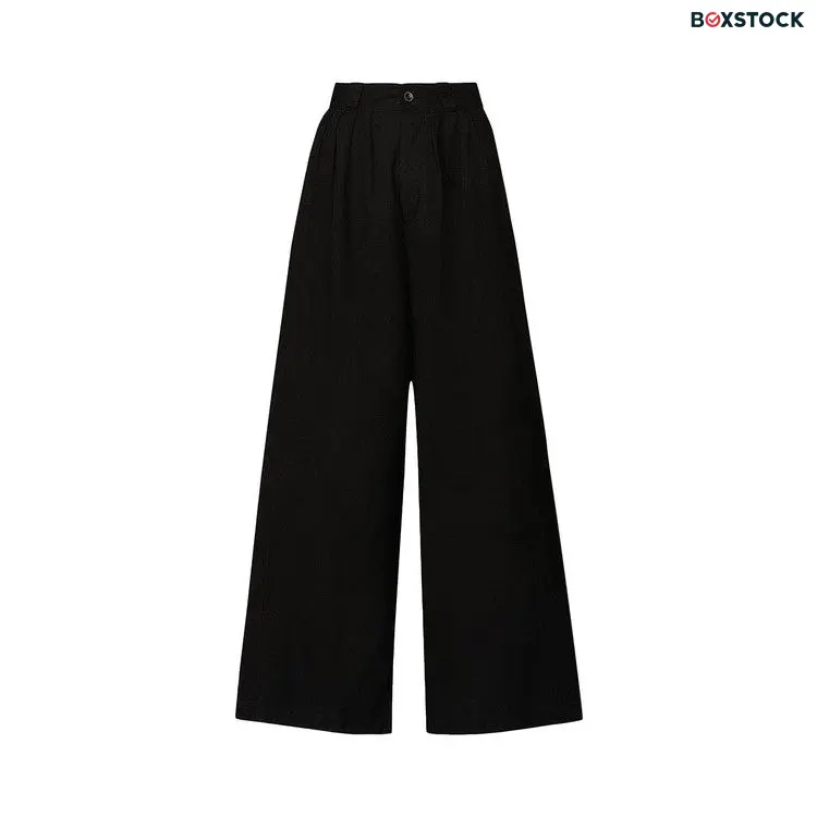 Maison Margiela Pleated Loose Fit Cropped Pants 'Black' Spring/Summer 2024