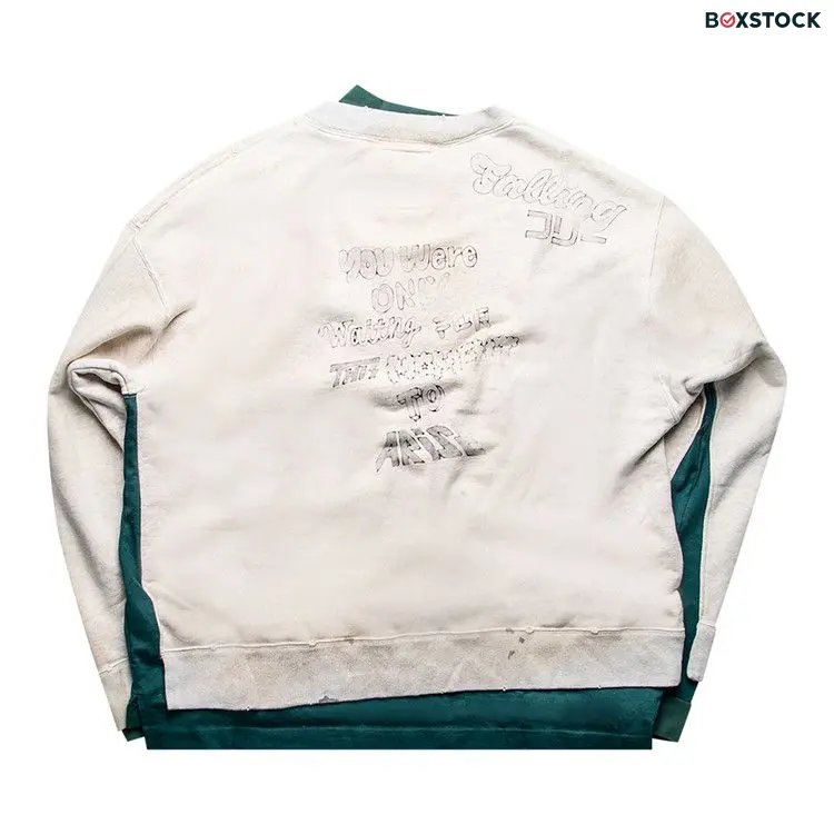 Maison Mihara Yasuhiro Sing Tomorrow Pullover 'White/Green' Fall/Winter 2022