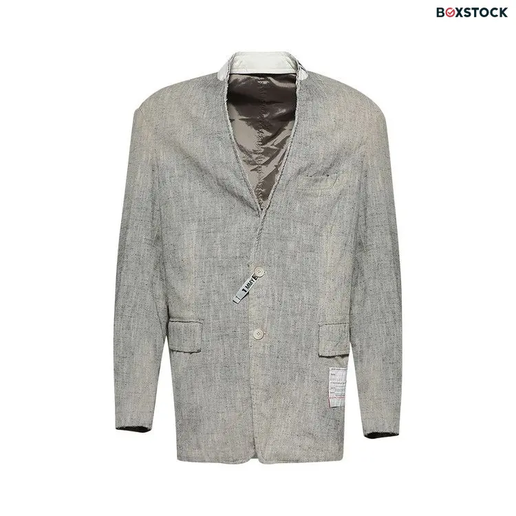 Maison Mihara Yasuhiro Slub Nep Tweed Blazer 'Ivory' White Fall/Winter 2024