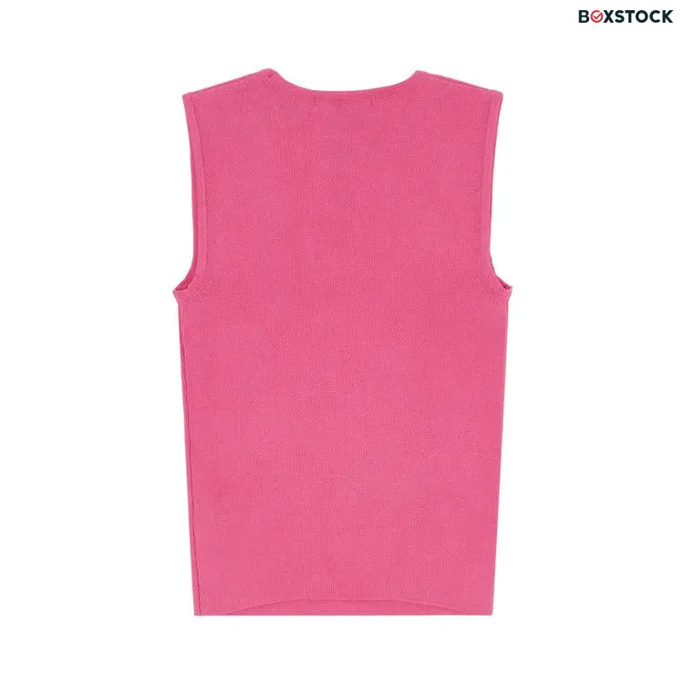 Marine Serre Core Knitted Vest Top 'Pink' Spring/Summer 2024