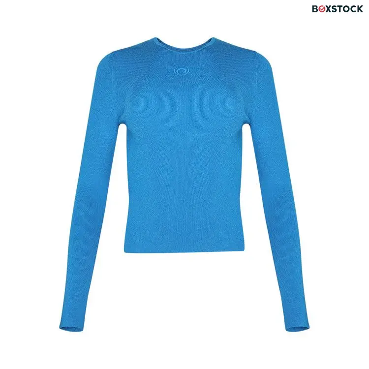 Marine Serre Core Knit Open Back Pullover 'Blue' Spring/Summer 2024