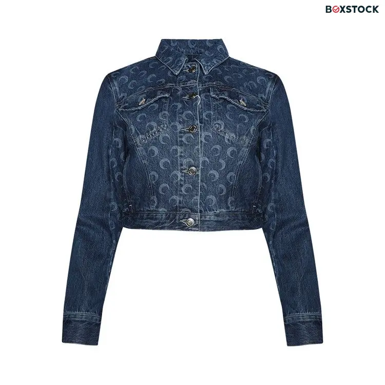 Marine Serre Deadstock Denim Boxy Jacket 'Blue' Spring/Summer 2024
