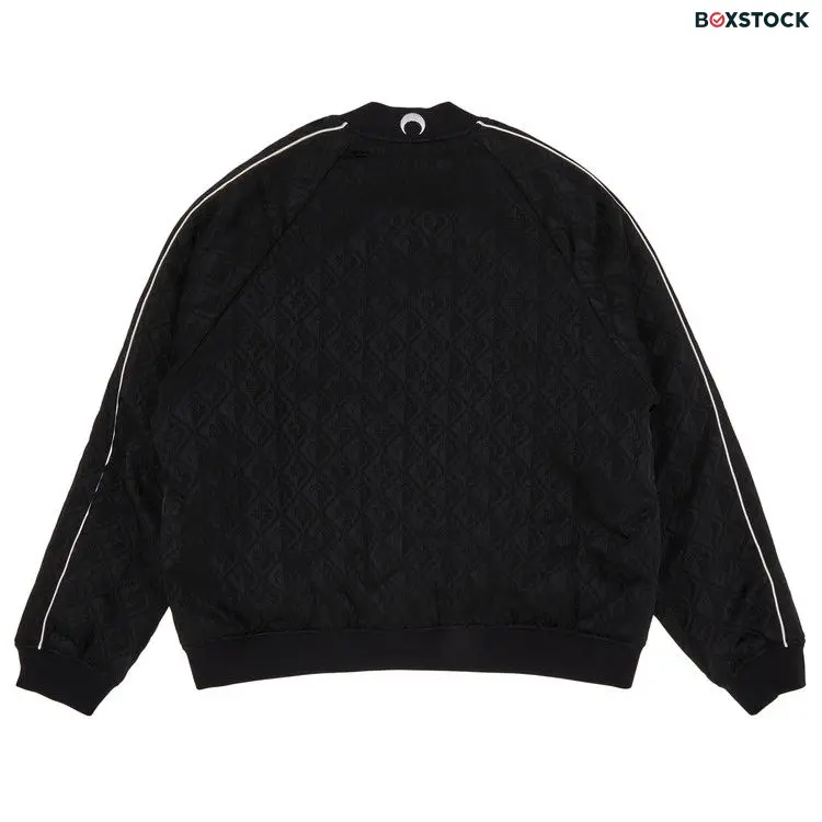 Marine Serre Jacquard Viscose Bomber Jacket 'Black' Spring/Summer 2024
