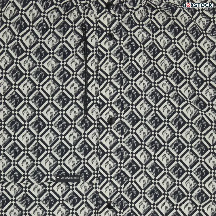 Marine Serre Moon Diamant A Line Windbreaker 'Black' Fall/Winter 2022