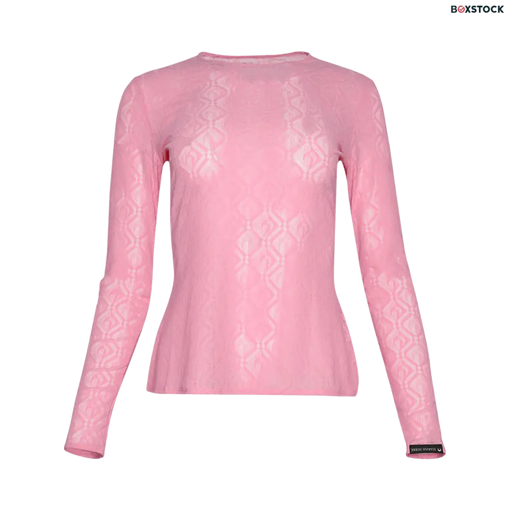 marine serre Marine Serre Moon Diamant Mesh Jacquard Second Skin 'Pink' Spring/Summer 2024