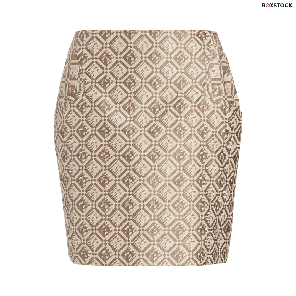 Marine Serre Moon Diamant Regenerated Jacquard Mini Skirt 'Moon Diamant Beige Jacquard' Tan Spring/Summer 2023