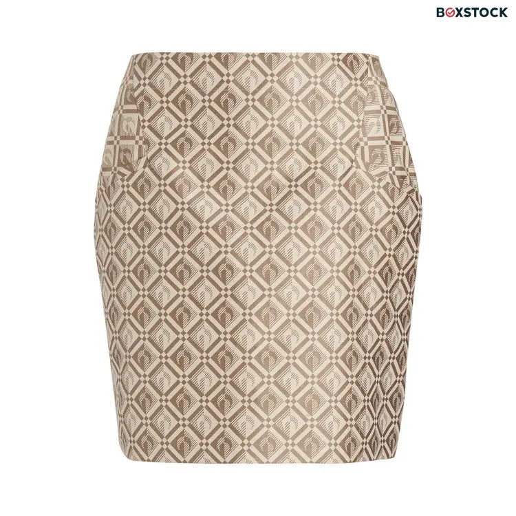 Marine Serre Moon Diamant Regenerated Jacquard Mini Skirt 'Moon Diamant Beige Jacquard' Tan Spring/Summer 2023