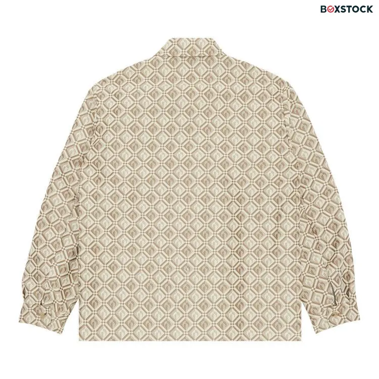 Marine Serre Moon Diamant Tailored Harrington Jacket 'Moon Diamant Beige Jacquard' Brown Spring/Summer 2023