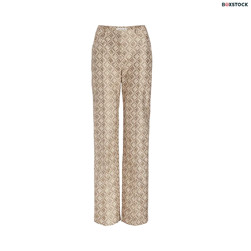 Marine Serre Moon Diamant Tailored Trousers 'Moon Diamant Beige Jacquard' Brown Spring/Summer 2023