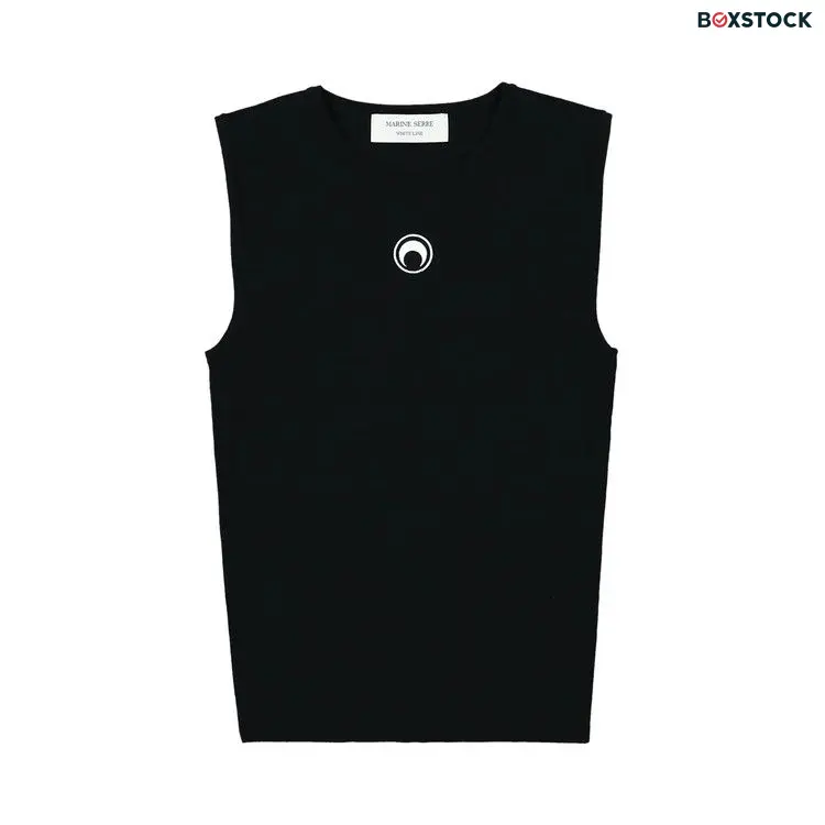 Marine Serre Moon Logo Knit Vest 'Black' Fall/Winter 2024