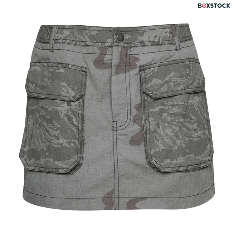 Marine Serre Regenerated Camo Mini Skirt 'Dark Grey' Spring/Summer 2024