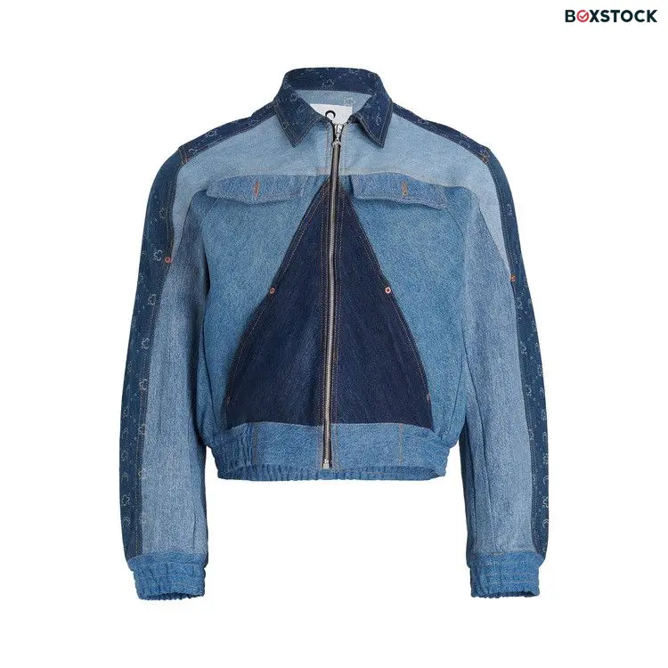 Marine Serre Regenerated Denim Moonogram Working Jacket 'Medium Dark Blue Moonogram' Spring/Summer 2023