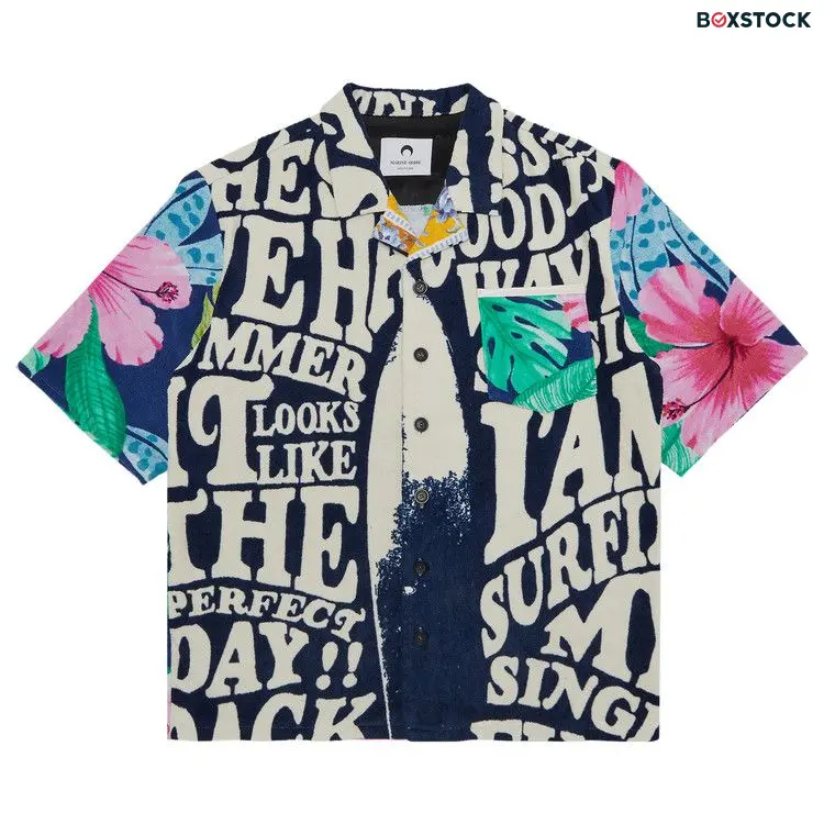 Marine Serre Regenerated Jersey Jacquard Towels Bowling Shirt 'Multicolor' Multi-Color Spring/Summer 2024