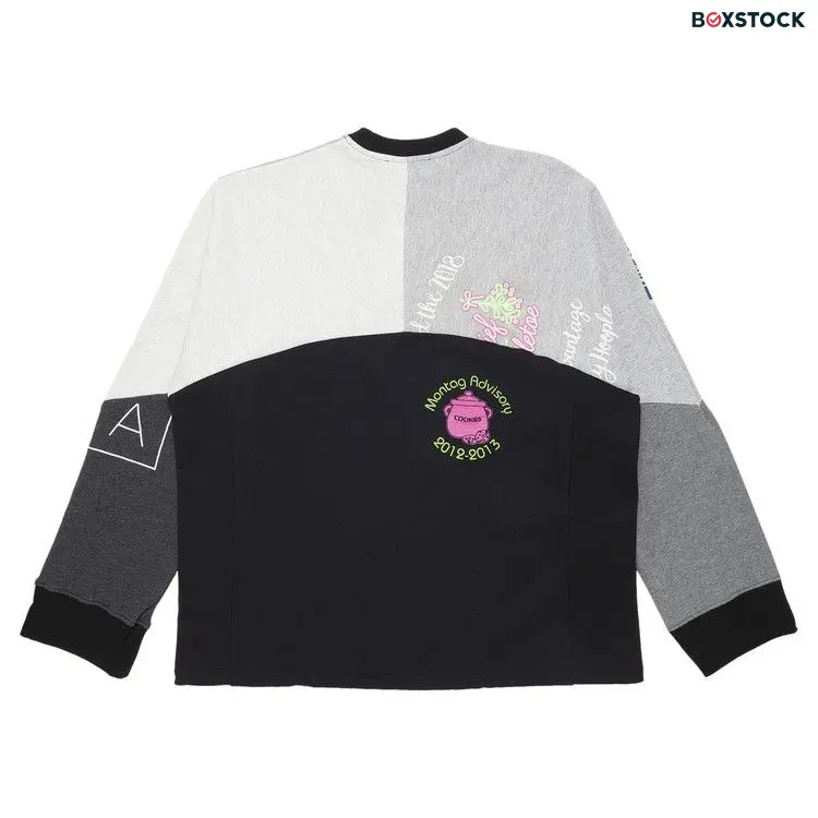 Marine Serre Upcycled Graphic Sweatshirt 'Magnet' Grey Fall/Winter 2024