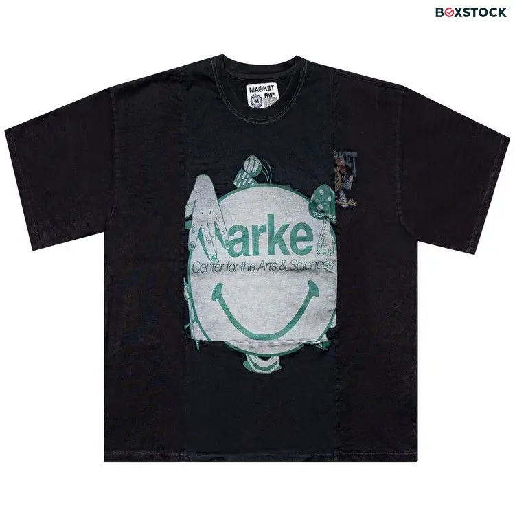 Market 4 Panel Rework T-Shirt 'Multicolor' Black Fall/Winter 2023