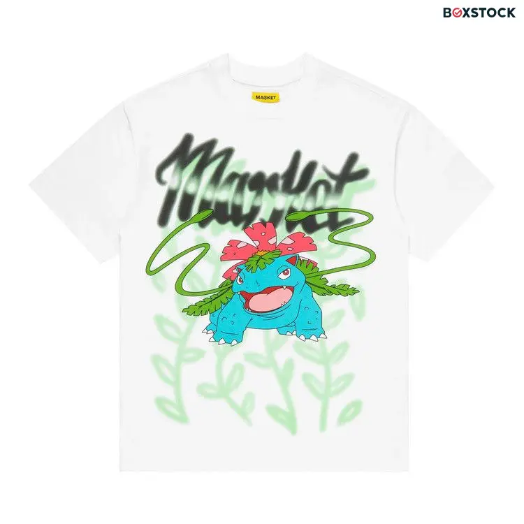 Market Grass Type Airbrush T-Shirt 'White' Fall/Winter 2023