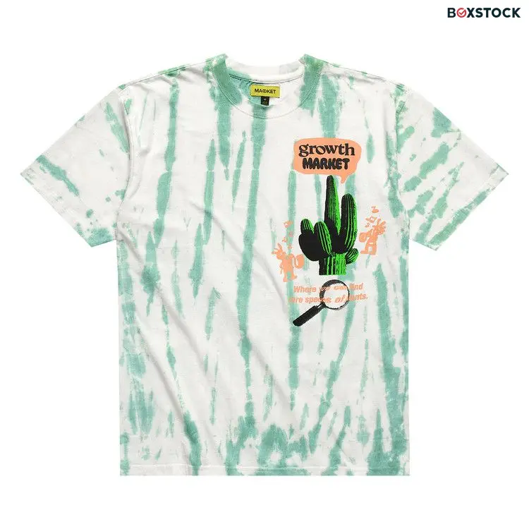 Market Growth Tie Dye Tee 'Green Stripe Tie Dye' Multi-Color Spring/Summer 2022