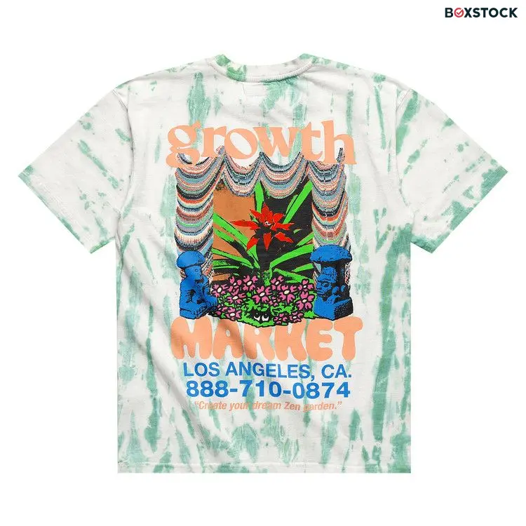 Market Growth Tie Dye Tee 'Green Stripe Tie Dye' Multi-Color Spring/Summer 2022