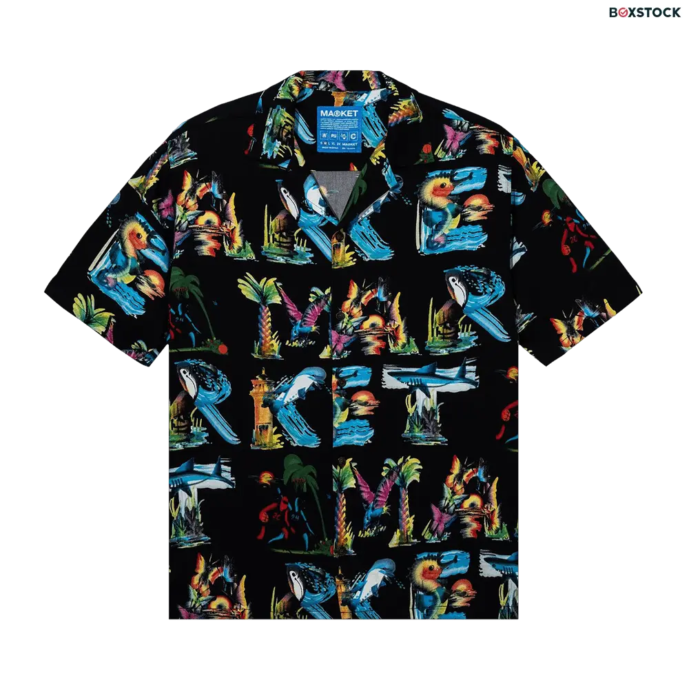 Market Island Life Camp Shirt 'Black' Spring/Summer 2024