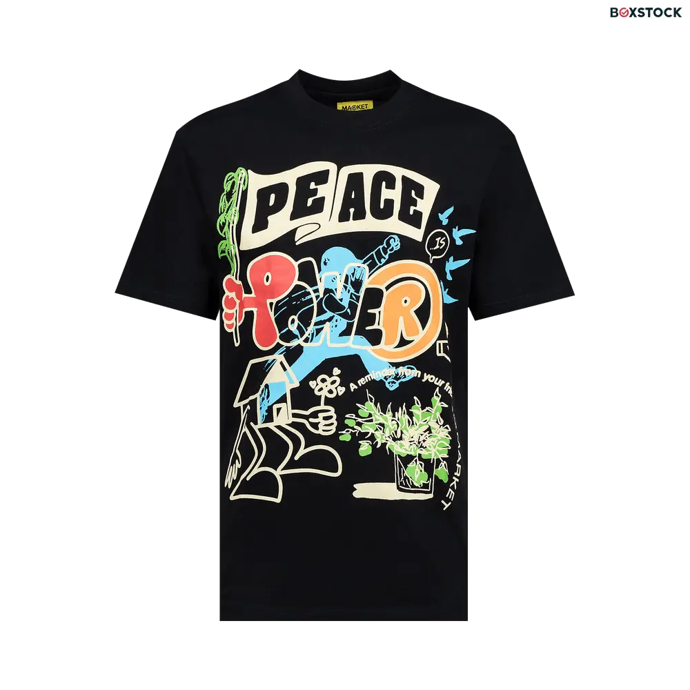 Market Peace And Power Tee 'Black' Spring/Summer 2022