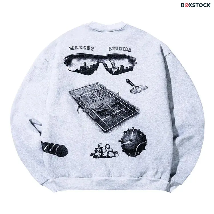 Market x Grateful Dead Service Crewneck 'Ash' Grey Fall/Winter 2024