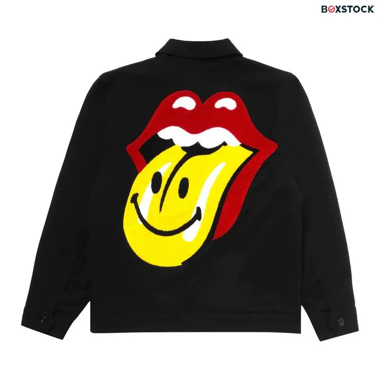 Market x Rolling Stones Smiley Garage Jacket 'Black' Spring/Summer 2021